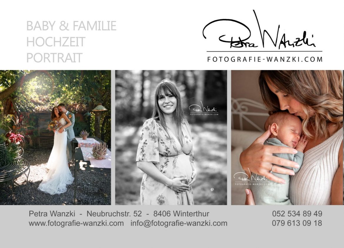 Fotograf in Winterthur zeigt seine Bilder für Hochzeit, Schwangerschaft und Baby Fotografie